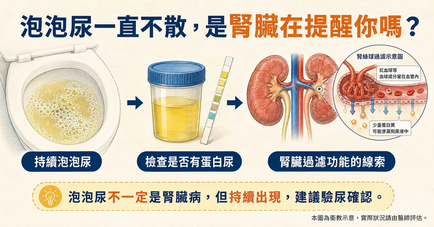 尿中有泡泡怎麼辦？常見原因及哪些情況需要盡快就醫